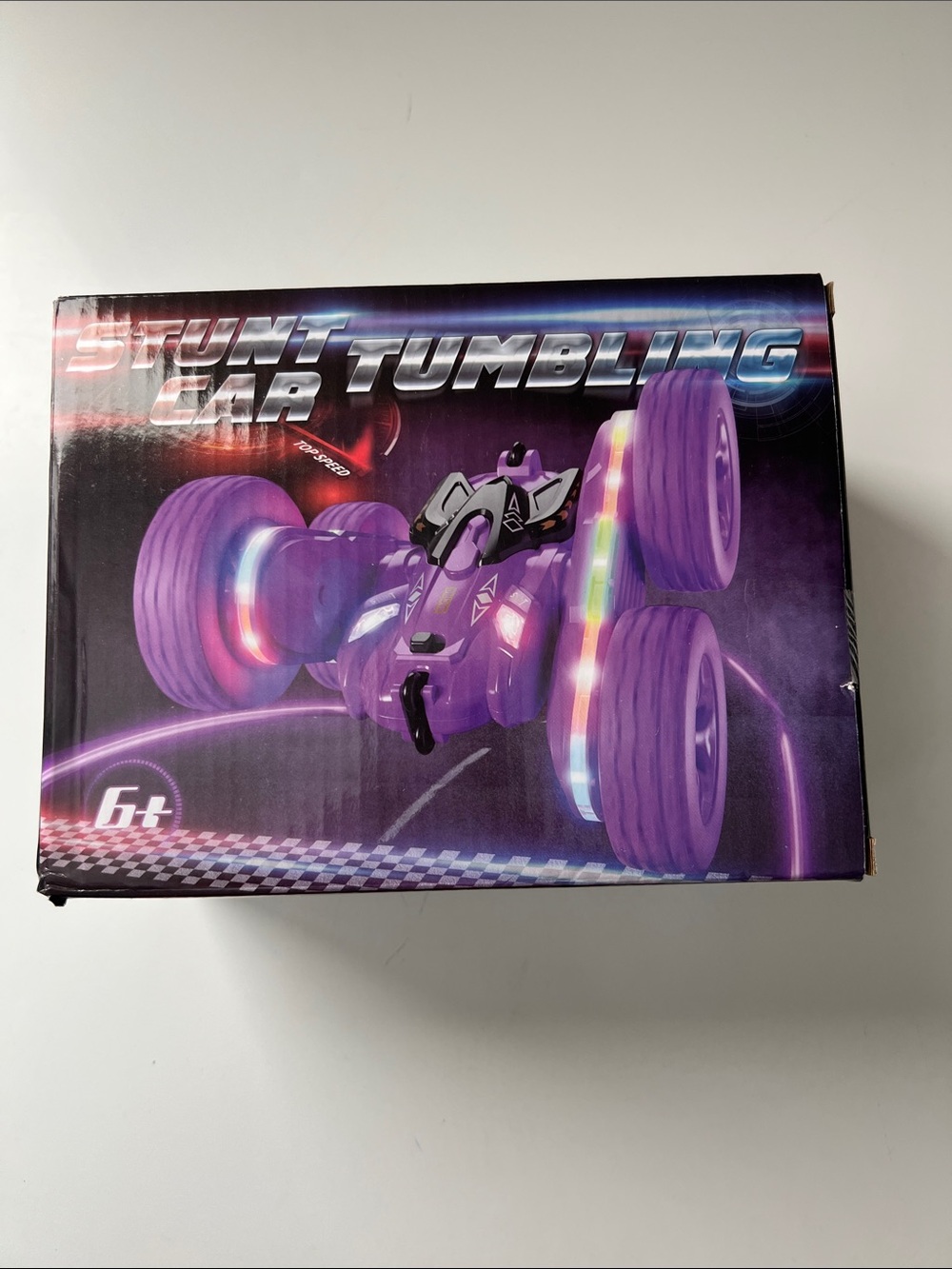 Purple Stunt Tumbling RC Car - Kids Toys